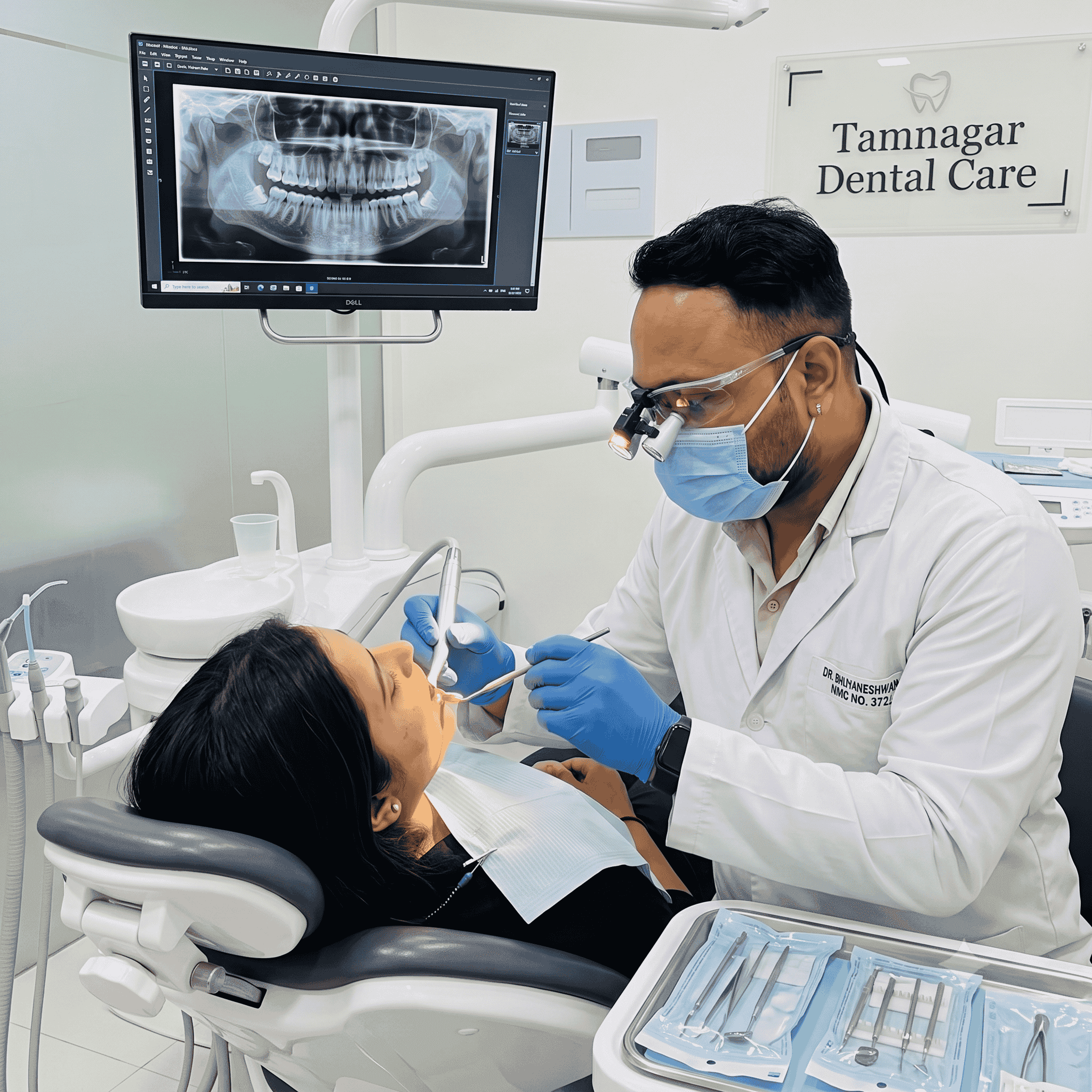 Modern dental treatment room at Tamnagar Dental Care